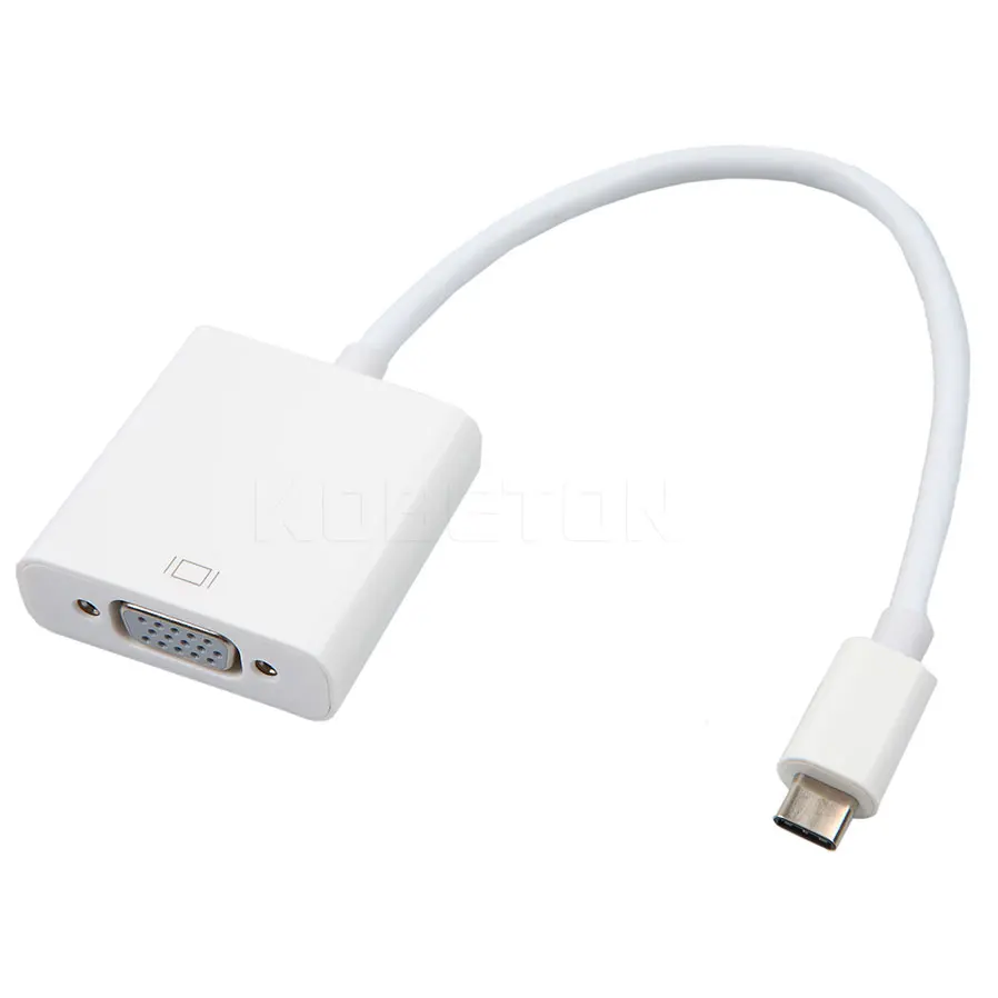 Кабель-адаптер Type C-VGA USB 3 1-VGA адаптер для Macbook 12 дюймов Pixel Lumia 950XL | Электроника