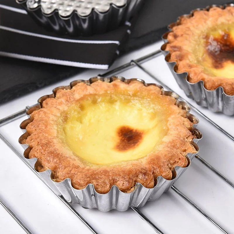 

5PCS/Set Egg Tart Mold DIY Stainless Steel Baking Tools For Cakes Cuisine Kitchen Accessoires Cups Tool Mold Form