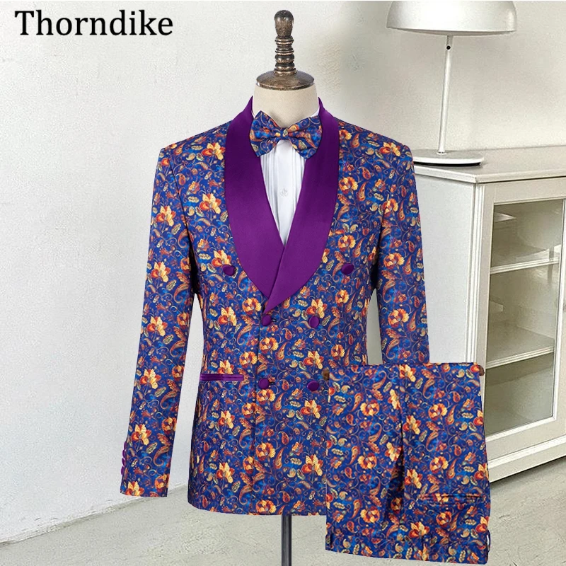 

Новейший дизайн пальто и брюк Thorndike на заказ, свадебные костюмы для мужчин, брендовая одежда, приталенный мужской официальный костюм с принтом, смокинг для жениха