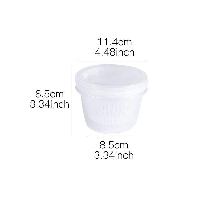 Пластиковые круглые сливные герметичные контейнеры для хранения двойные с