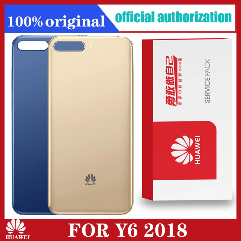 Оригинальный задний корпус для Huawei Y6 2018 задняя крышка аккумулятора чехол ATU L11 L21