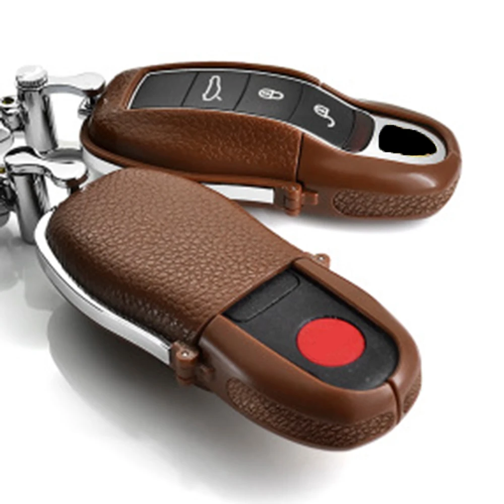 Чехол для ключа из абс + Кожи с дистанционным управлением чехол сумки брелок Porsche