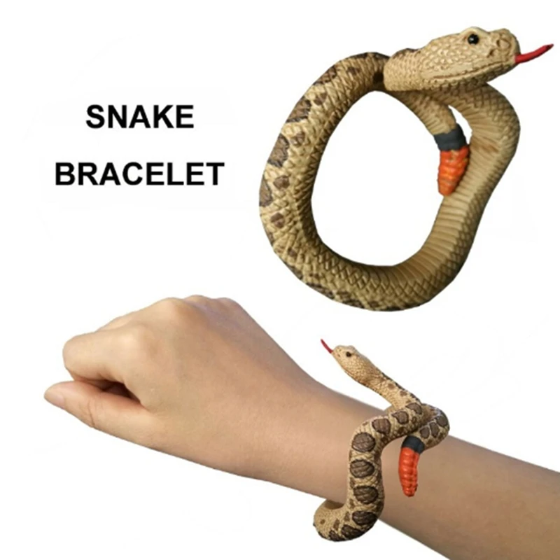 

Halloween Snake Bracelet Animal Model Action Figure Plastic Fun Gift for Kids Boys Girls Garden Hot Toys