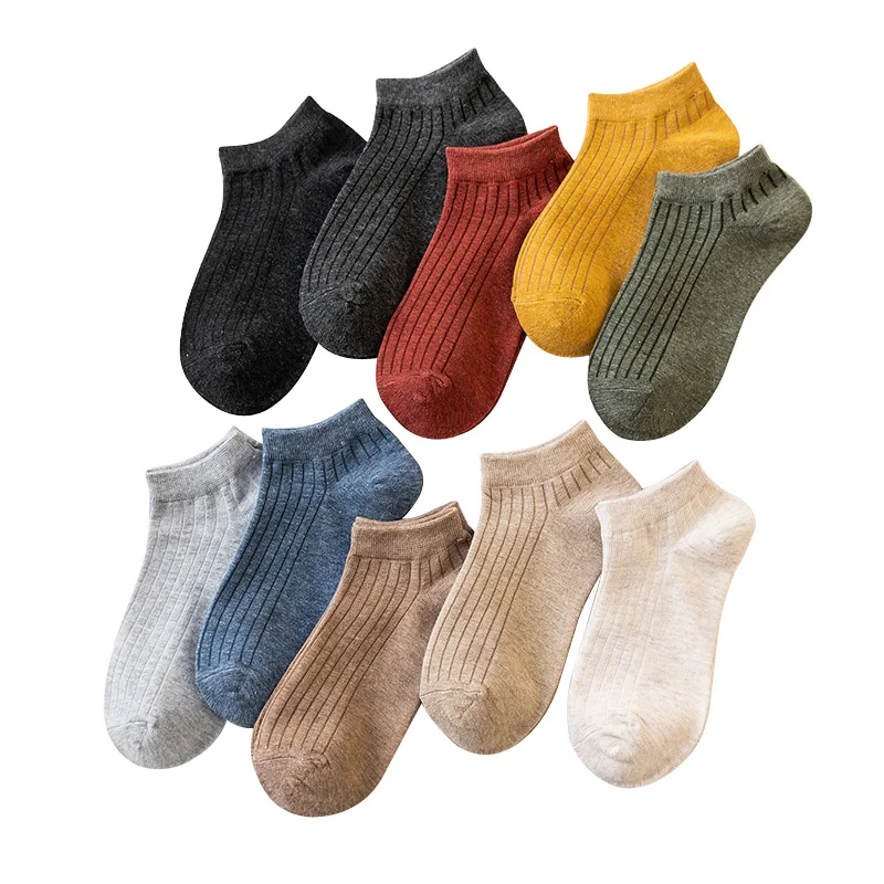 

Spring Summer Unisex Socks Solid Color Thin Breathable Couple Socks Comfortable Cotton Ankle Women Socks Simple Sports Men Socks