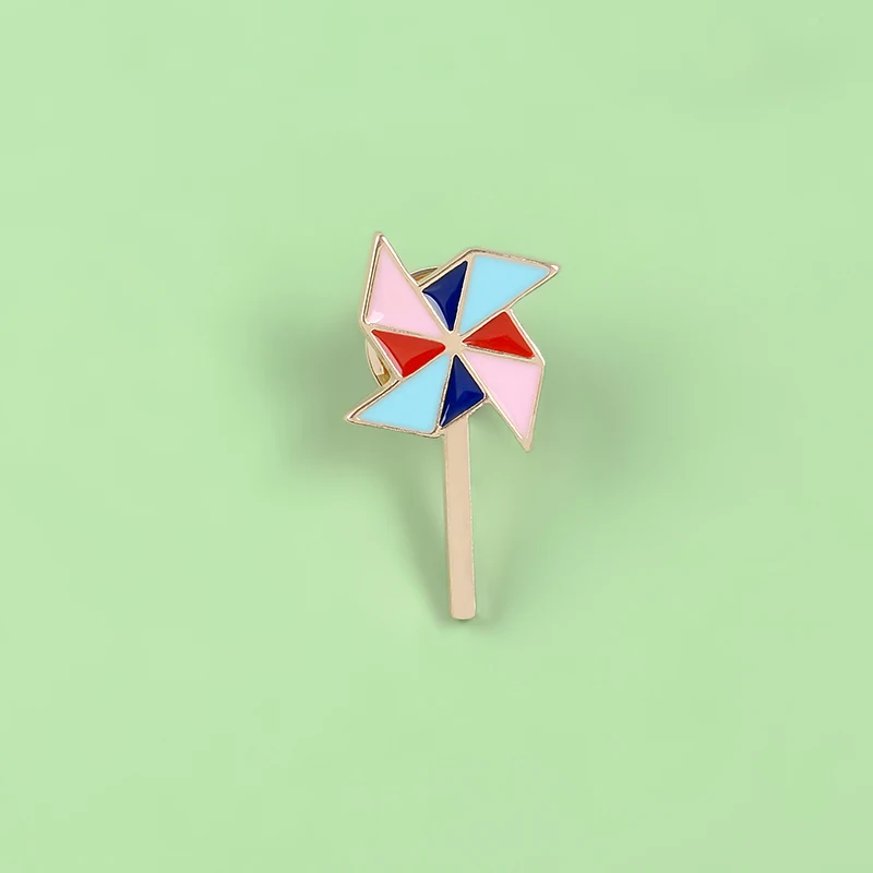 Симпатичные Красочные Детские игрушки pinwheel ювелирные изделия на заказ брошь
