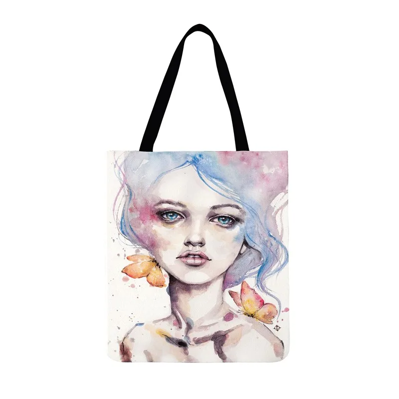 Женские сумки сумка на плечо складная для улицы пляжная сумка-тоут акварельная