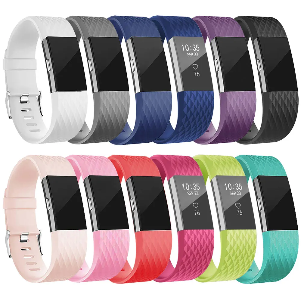 

Силиконовый ремешок L S для смарт-часов Fitbit Charge 2, ремешок для наручных часов, ремешок для часов Fitbit Charge 2, Аксессуары для браслета