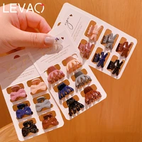 levao 2021 small hair claws hairpins new solid color hair clips barrettes plastic clips girls hairgrip hair accessories headwear