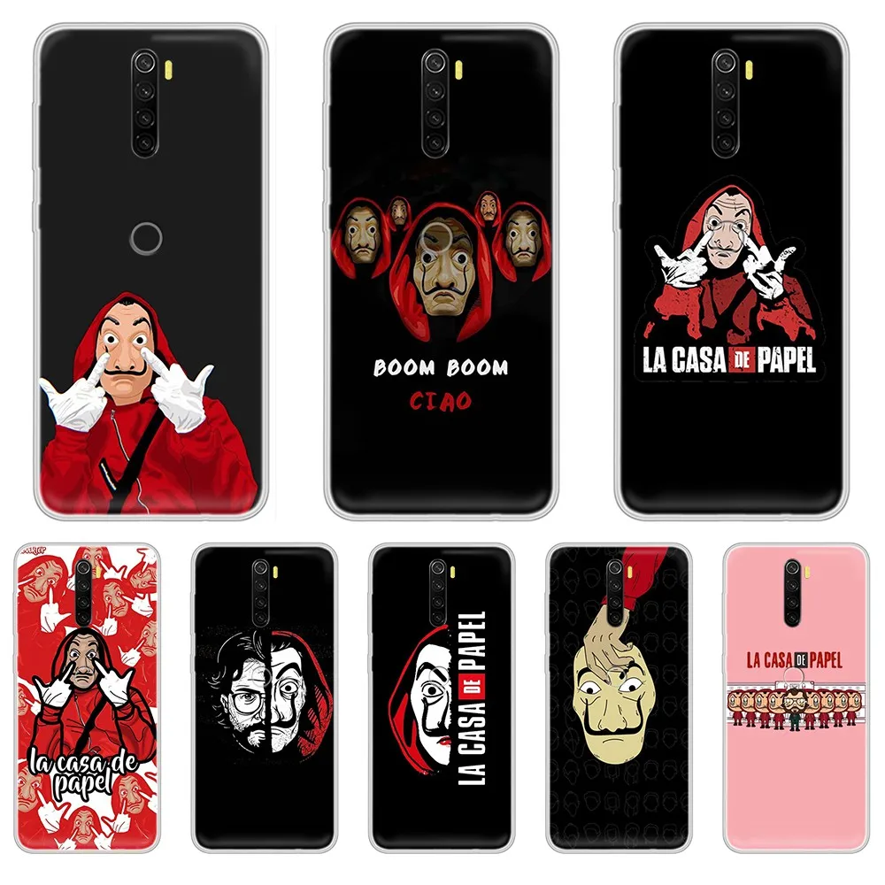 Модный прозрачный чехол книжка Etui для телефона XIAOMI Redmi Note 3 4 5 6 7 8 9 9s Pro max 8T
