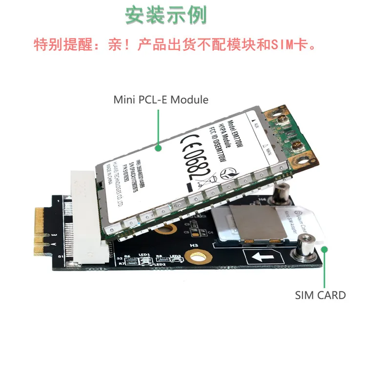 Адаптер Wi-Fi M.2 Mini PCIE для беспроводной сетевой карты M2 NGFF Key A + E Райзер со слотом