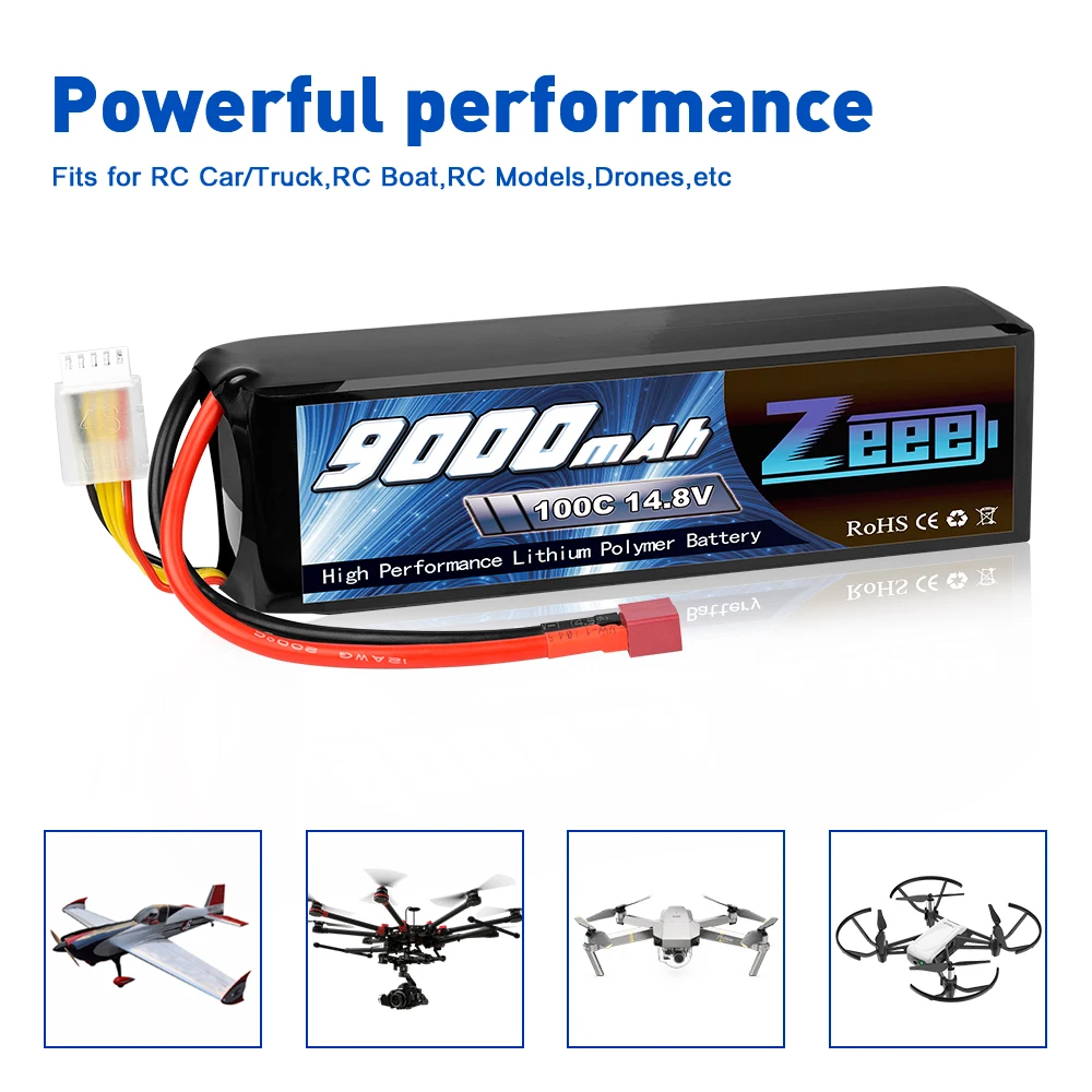zeee 148 v 100c 9000mah 4s lipo батарея deans соединитель