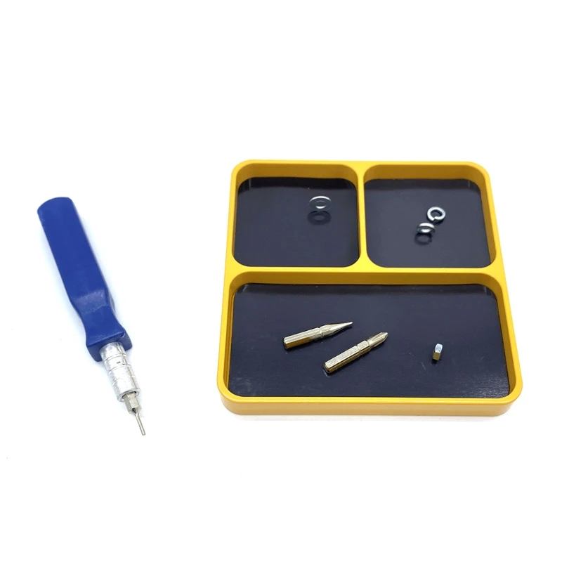 metal magnet screws tray 3 grid for store mobile phone maintenance small parts magnetic tool trays lightweight durable free global shipping