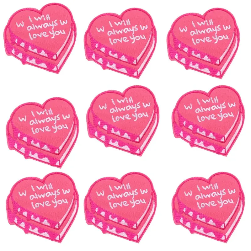 

10Pcs/Set Cartoon Patch Letter Embroidered Patches For Clothing Love Embroidery Patch Iron On Patches On Clothes Diy Appliques