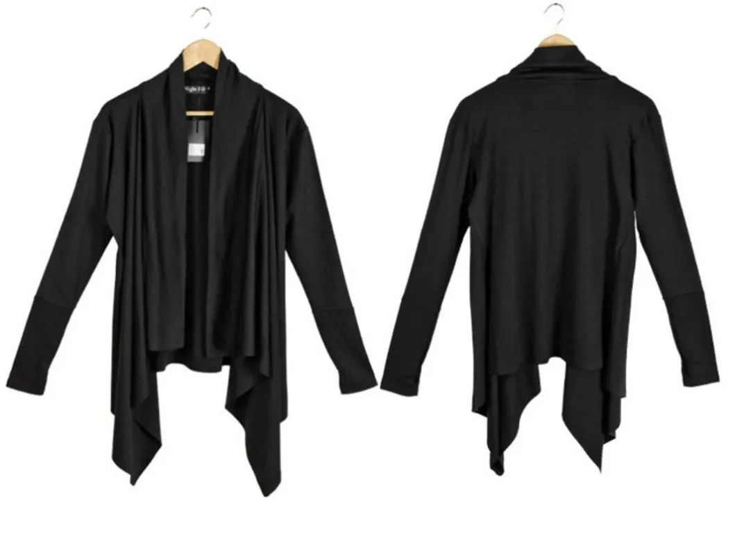 Мужская Готическая Толстовка в стиле панк хип хоп необычный дизайн Длинная