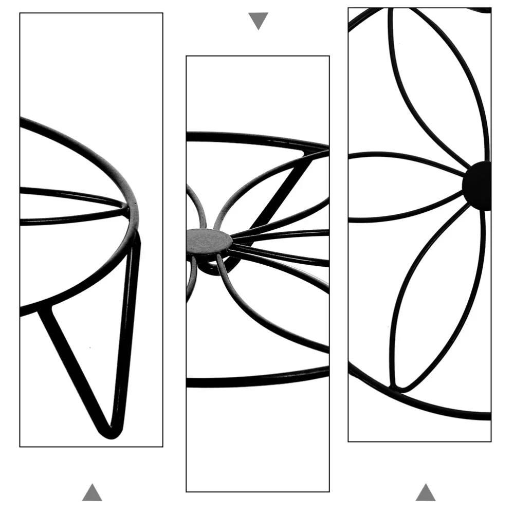 

4pcs Home Flower Shelf Elegant Flower Stand Iron Creative Flowerpot Base