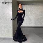 Официальное Платье с длинным рукавом и юбкой-годе, с блестками