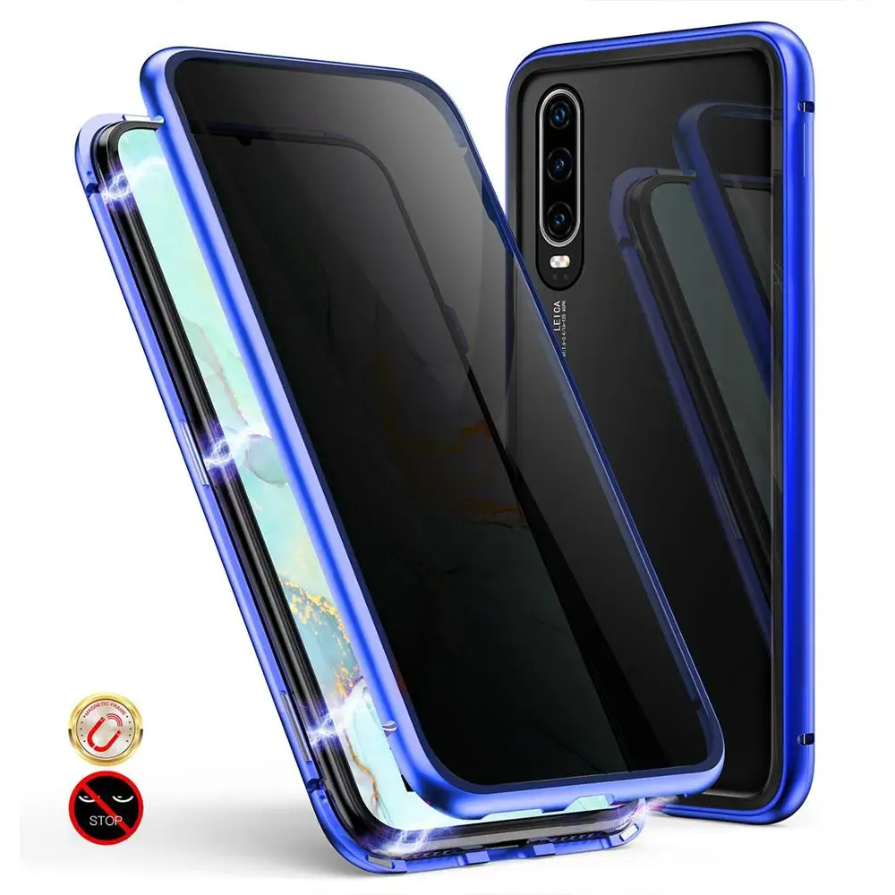 Магнитные чехлы для huawei P20 P30 Pro mate 20 Honor 9X 20Pro 360, двухсторонние защитные чехлы из закаленного стекла