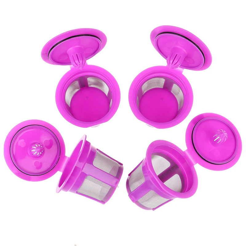 4PCS Coffee Capsules Cup For K Refillable Filters Stainless Steel Mesh Keurig 2.0 Machine Accessories |