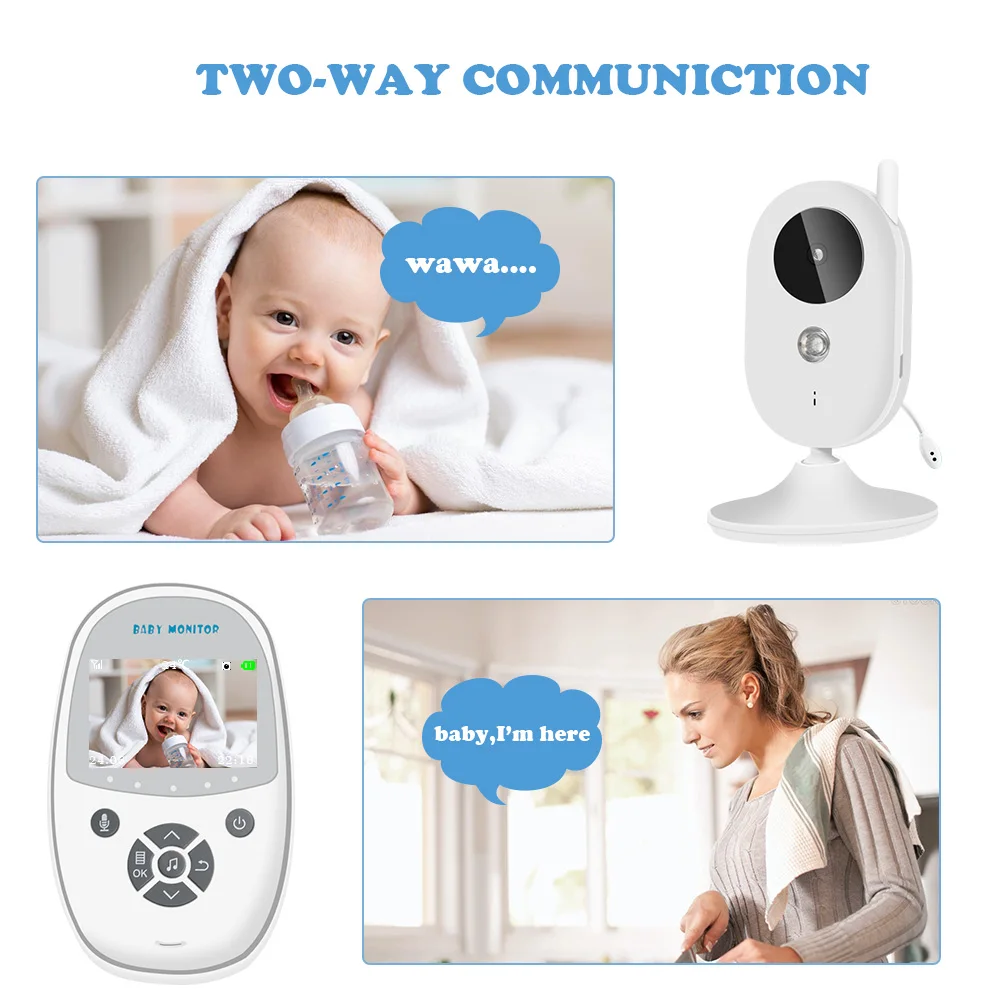 2 4 дюйма беспроводной видео детский монитор с камерой Двусторонняя аудио няня