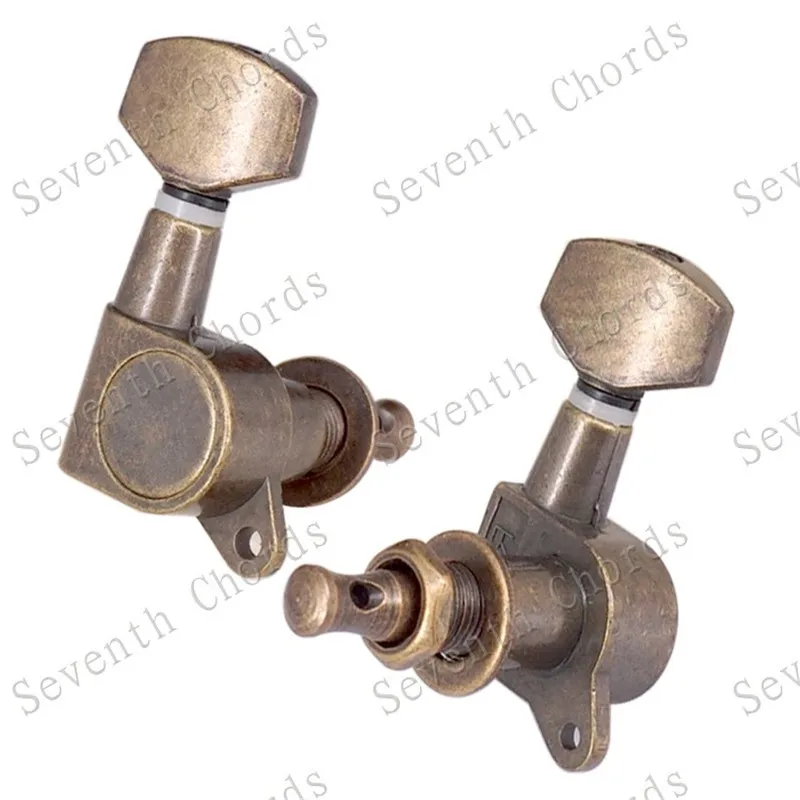 1 set bronze kupfer elektrische akustische gitarre tuning pegs keys saiten taste tuner maschine köpfe zubehör teile free global shipping