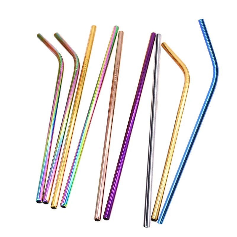 Многоразовые металлические трубочки для питья из нержавеющей стали прочная