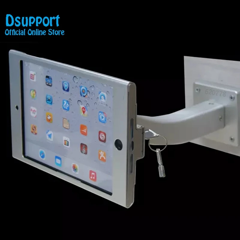 Offerte Misura Per IPad Mini 12345 Nuovo Tablet Pc Display Supporto Per Montaggio A Parete Supporto Di Sicurezza Braccio In Metallo Bloccato Sicuro