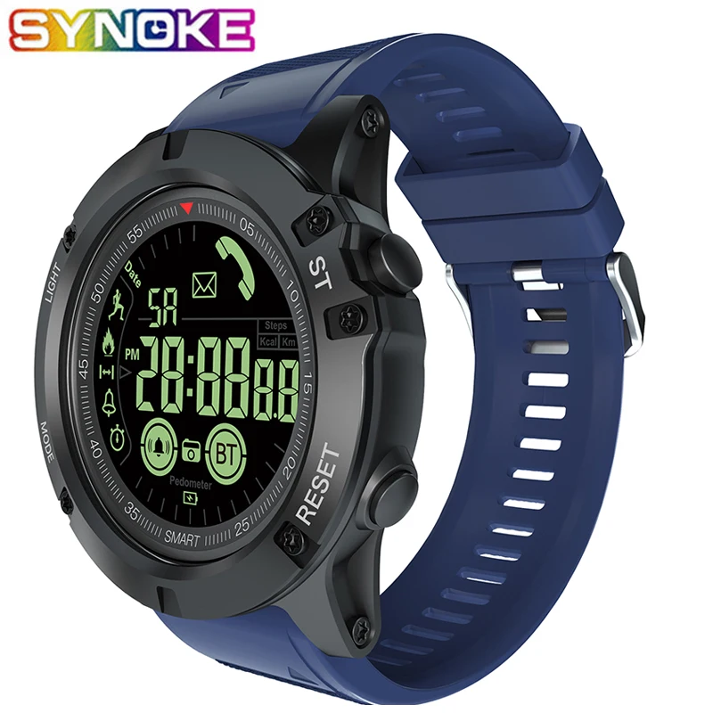 

SYNOKE Men Smart Watch Sports Pedometer Calorie Sleep Monitoring Message Reminder Bluetooth-compatible Watch Relogio Masculino