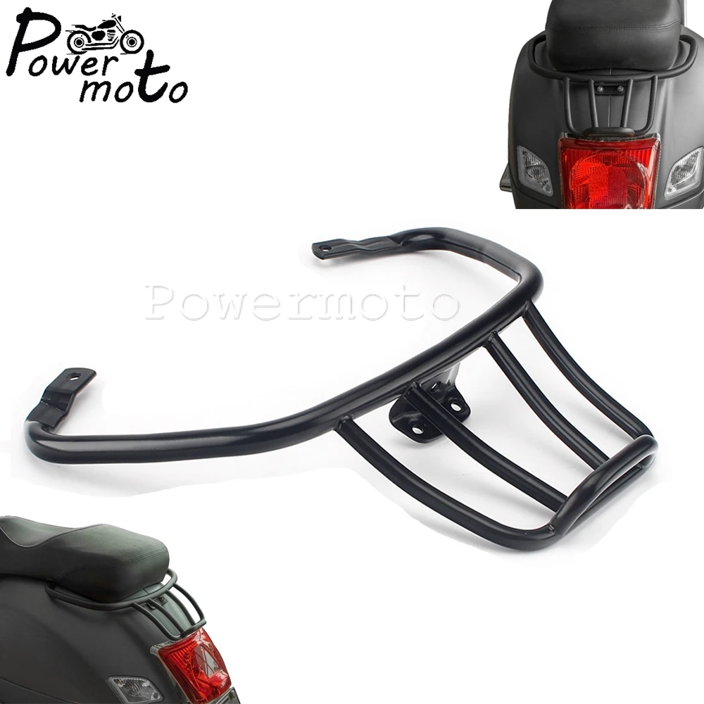 

Aluminum Motorcycle Black Rear Rack Seat Luggage Holder Cargo Shelf Bracket Support For VESPA PRIMAVERA SPRINT 150