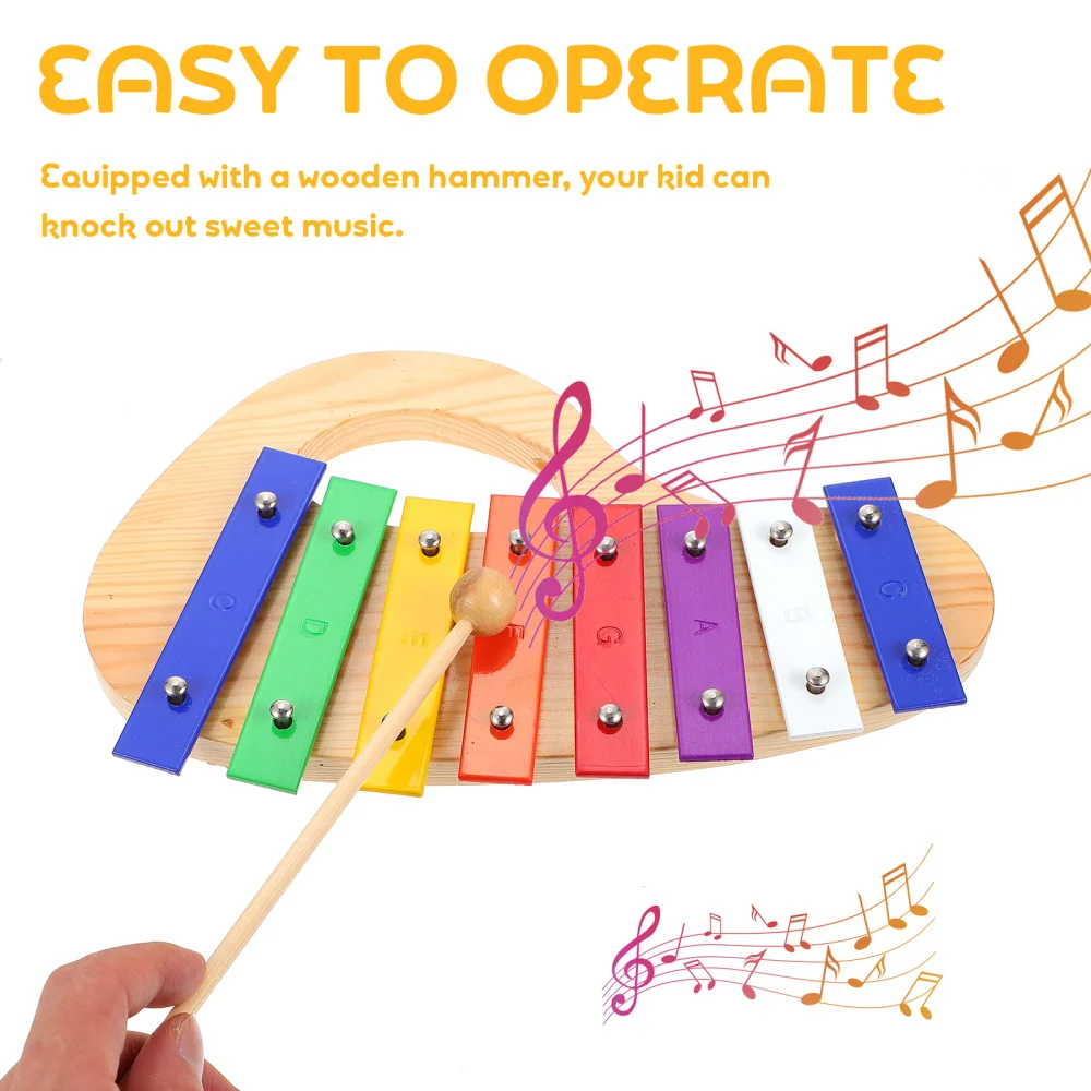 

1Pc Wooden Xylophone Children Percussion Instrument Educational Plaything