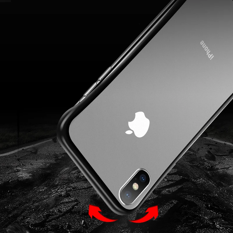 UPaitou Бескаркасный Прозрачный чехол для iphone XR X XS Max 7 8 6 5 G S Plus Матовый Жесткий Чехол