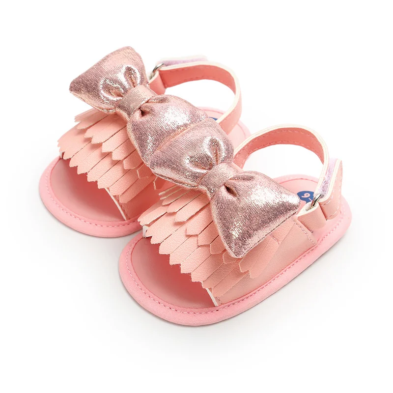 2019 детские сандали для девочек с красным бантом маленьких бахромой украшениями