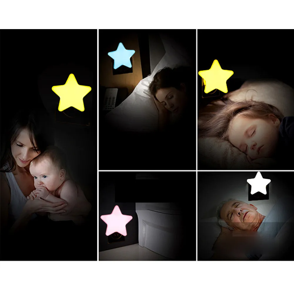 

Kids Cute Star Face Shape Lamp Room Light Corridor Decor Small Night Light Baby Night Light Bedroom Decoration