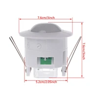 p15d 110 240v ac adjustable 360%c2%b0 ceiling pir infrared body motion sensor detector lamp light switch