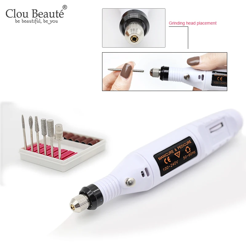 Электрическая дрель для маникюра Clou Beaute набор инструментов и педикюра