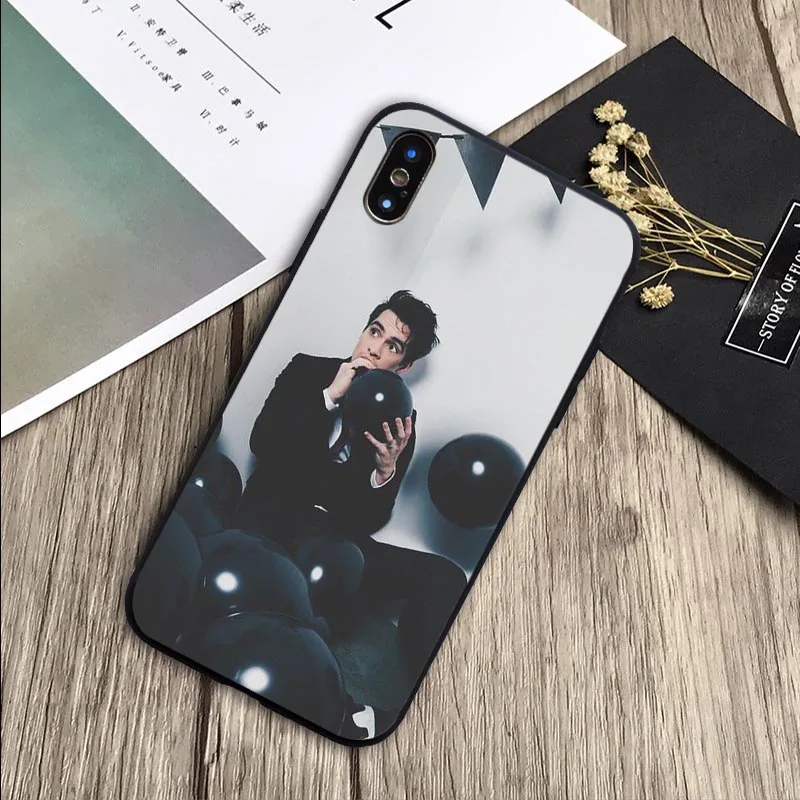 Для X XR XS Max для iPhone 6 6plus 7 8 plus 5 5S SE Brendon Urie Panic at Disco Cover мягкий силиконовый черный чехол для телефона - Цвет: H19071707-11.jpg