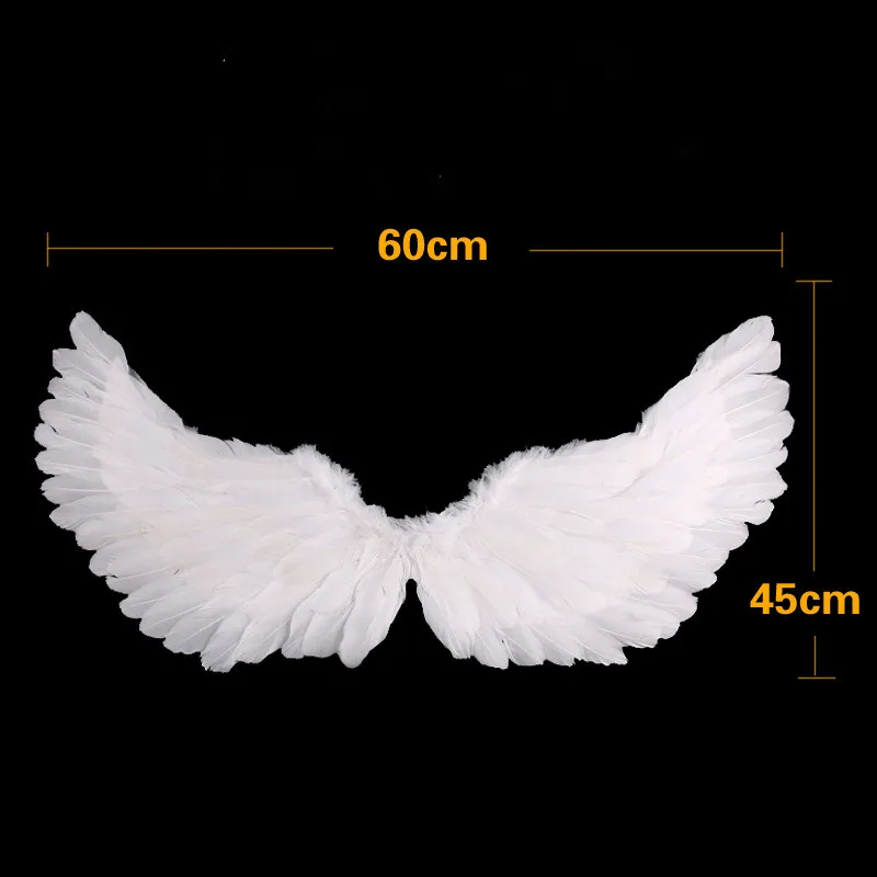 Платье-пачка с белыми перьями и ангелом комплект для косплея крыльями красивая