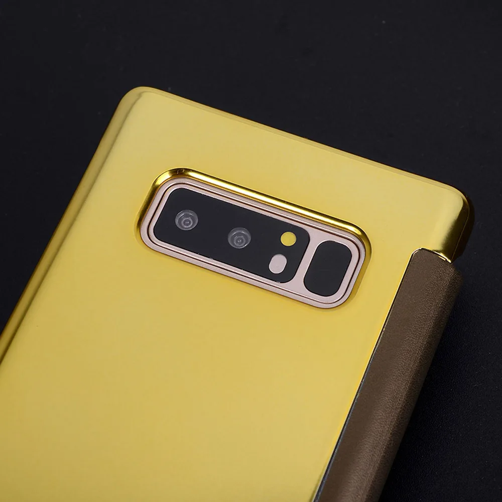 Роскошный зеркальный флип чехол для samsung Galaxy Note 8 Note8 SM N950 N950F N950FD DS телефона