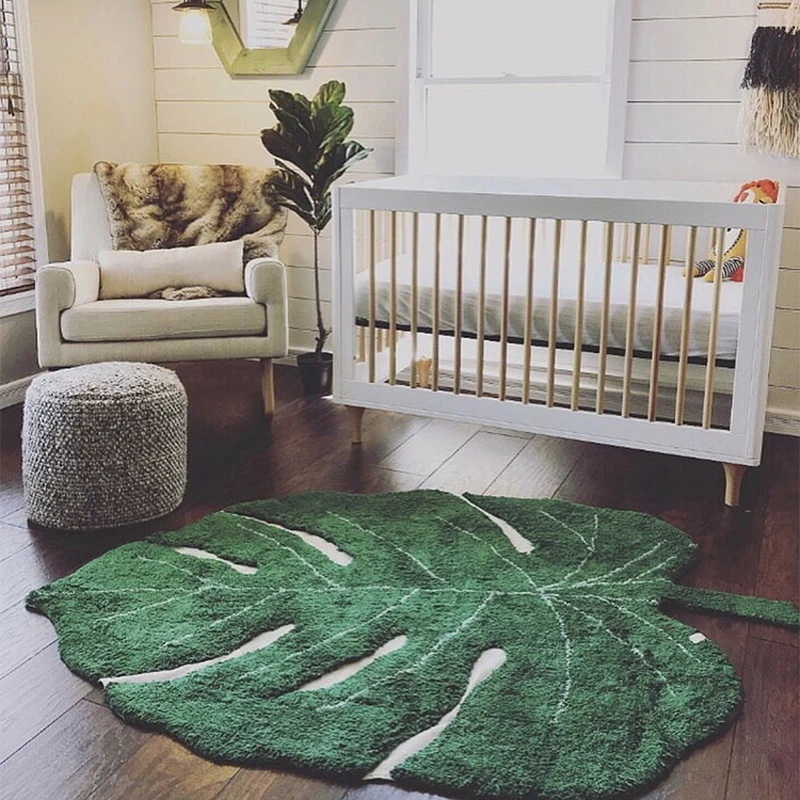 Nordic Baby Carpet Cotton Baby Leaf Play Mat Activity Playgym Playmat Rug Decoration Children Room Teepee Tent Mat