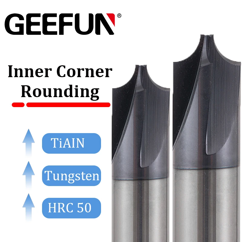 Карбид радиус угол закругления резак Концевая фреза R0.5 R8 для станков с ЧПУ