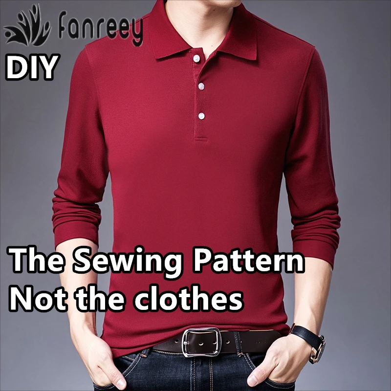 Мужская футболка с отворотом рубашка поло узоры для шитья N17 | Дом и сад