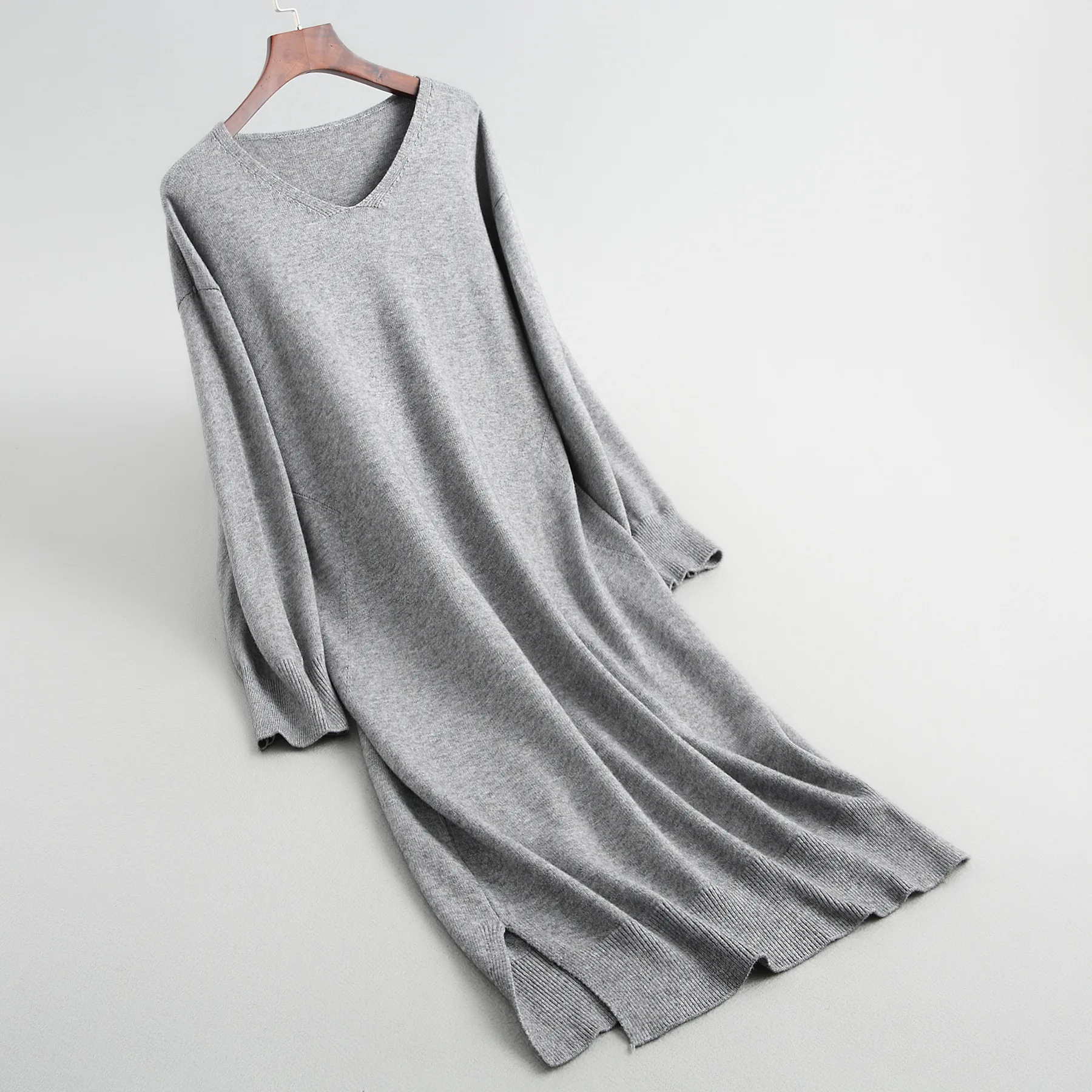 

Long Sleeve Pullovers Cashmere Oversize Loose Women Dress Knitting Sweater Tricot Pull Femme