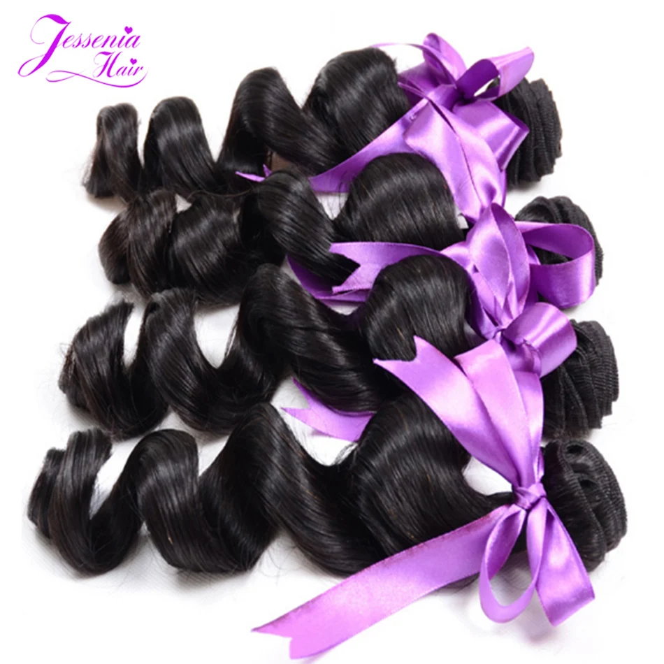 Бразильские свободные волнистые 3 пряди с кружевной застежкой человеческих