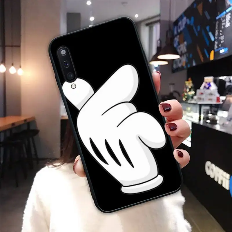 

Anime finger black soft phone cover case for Samsung galaxy A01 A10 A31 A51 A71 A91 A10S A30S m20 coque