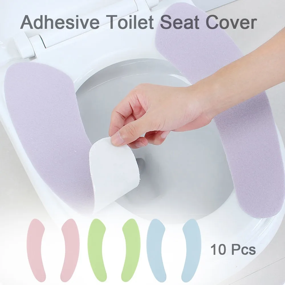

Adhesive Toilet Seat Cover Spring and Autumn Season Toilet Mat Electrostatic Adsorption Tailorable Plain Color Cushion Bathroom