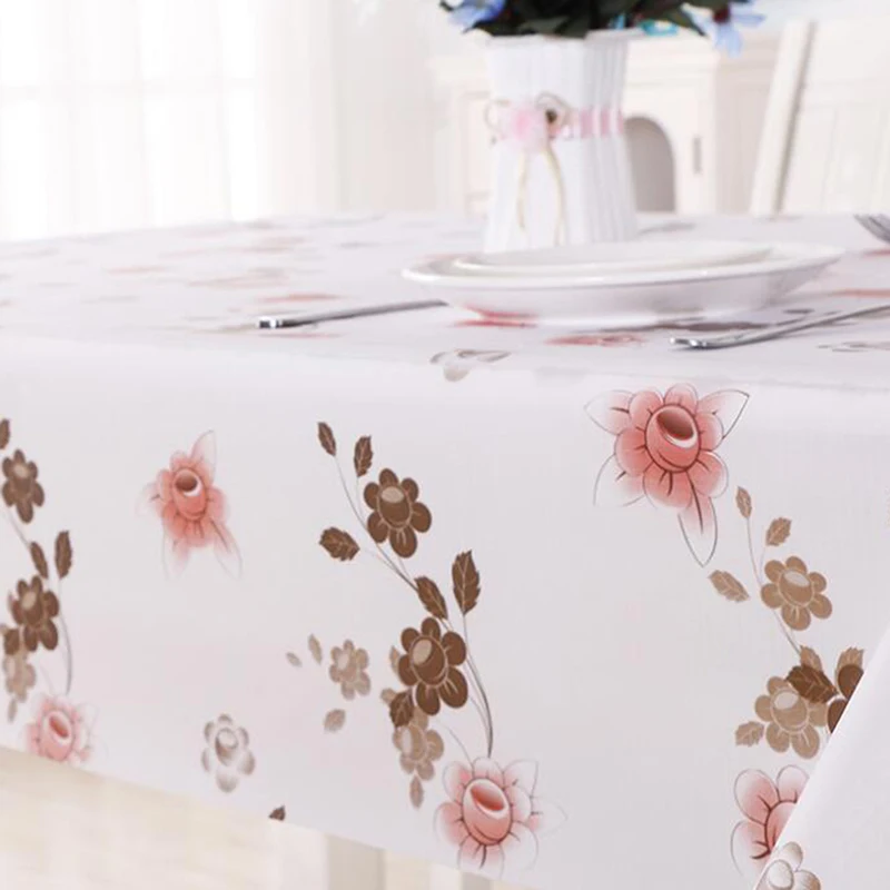 Короткая свежая Водонепроницаемая скатерть EVA пасторальная Цветочная