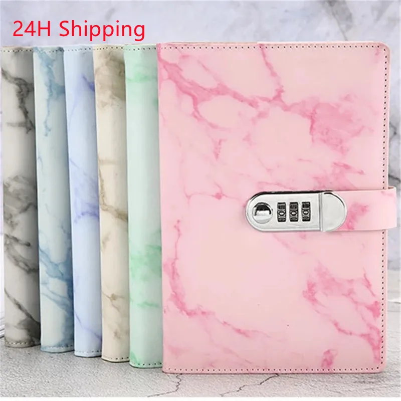 

2021 New A5 Notebooks with Combination Lock Personal Travel Diary Office Notepad Agenda office supplies kawaii free shipping