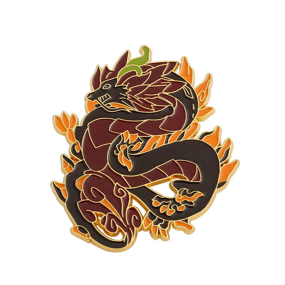 

LB2299 Dragon Vintage Metal Enamel Pin Badge On Backpack Accessories Clothing Lapel Pins Decoration Gifts For Friends Jewelry