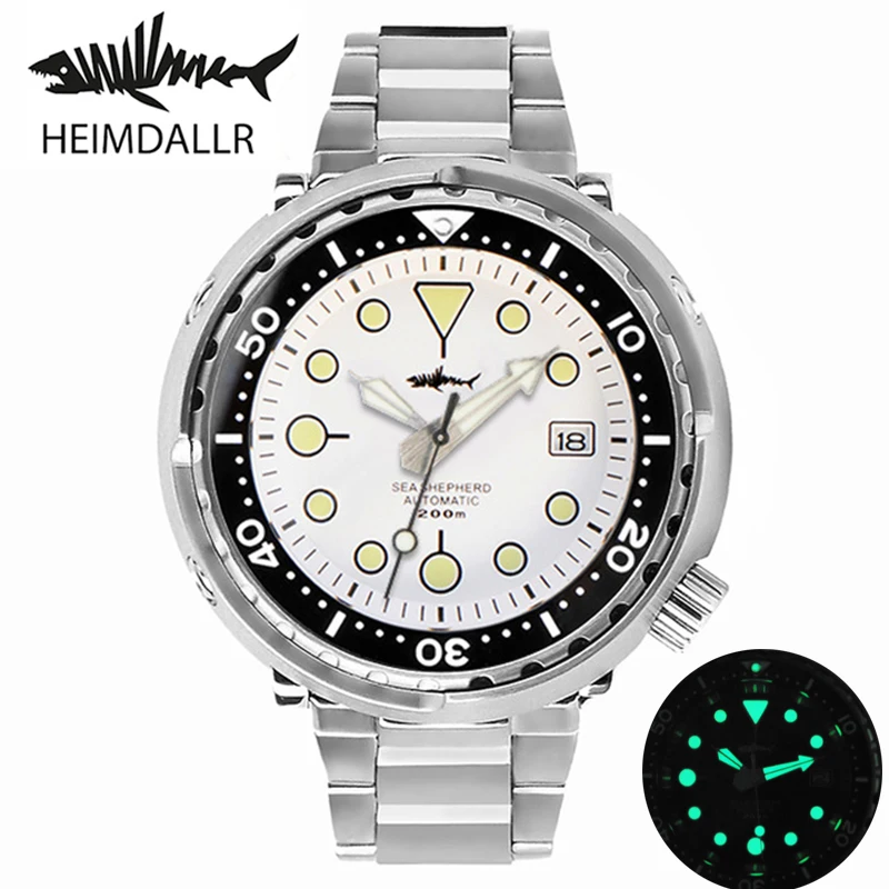 

HEIMDALLR 300M Men's Tuna Diver Watch Sapphire 47mm Black Dial Waterproof Japan NH35A Automatic Movement Mechanical Watches