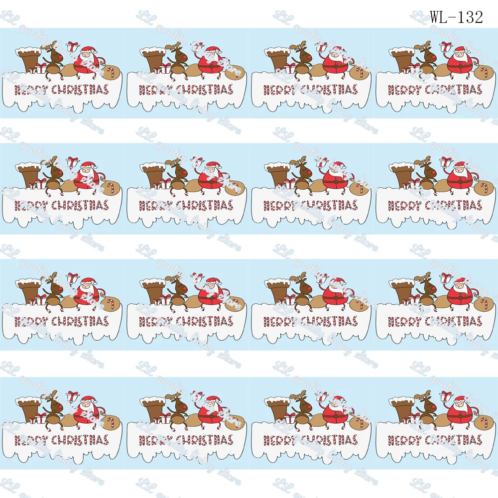 Бант для волос WL 1 дюйм с рождественским принтом | Дом и сад