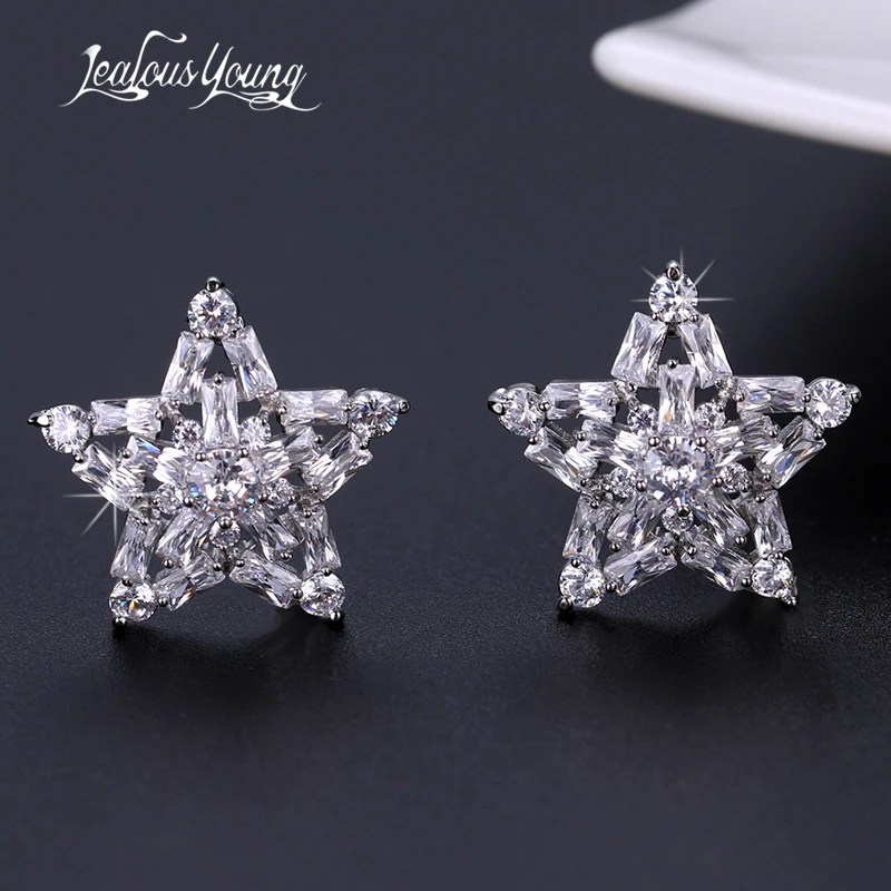 Корейские серьги блестящие циркониевые серьги-гвоздики для женщин Модная